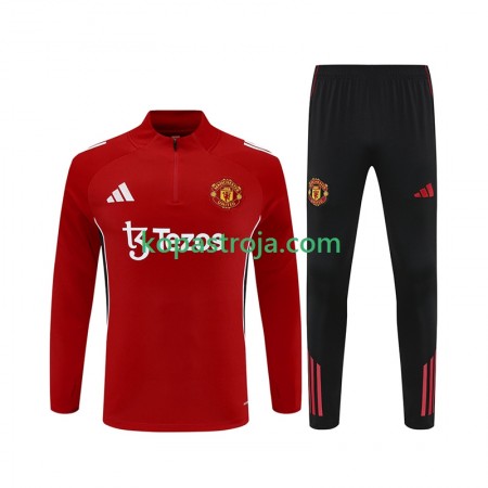 Manchester United Tränings Sweatshirtställ Röd 2025/26